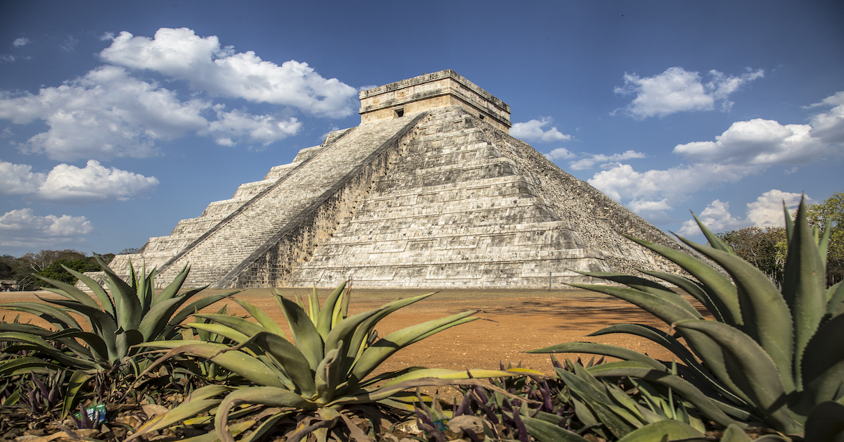 Detalle de la pirámide de Chichen Itzá